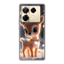 Яскравий чохол для Infinix Note 40 Pro з Зимові Оленята – Оленятко