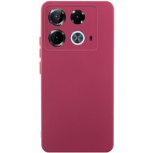 Чехол TPU GETMAN Liquid Silk Full Camera для Infinix Note 40 4G – Бордовый