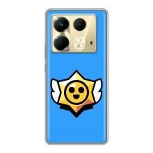 Бампер (ТПУ) с принтом Brawl Stars на Инфиникс Нот 40 – Значок