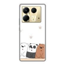 Чохли з зображенням різних тварин на Infinix Note 40 (Здивовані ведмедики)