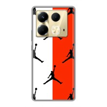 Чохли для Infinix Note 40 - з картинкою JORDAN (AlphaPrint) (Лого Джордан)