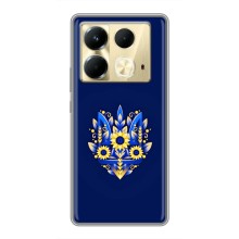 Чохли для Infinix Note 40 Укр. Символіка (AlphaPrint) (Квітковий Герб)