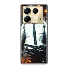 Силиконовый чехол с картинкой "Герой Pubg" на Infinix Note 40 – Man Пубг