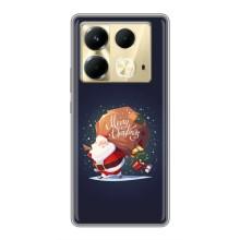 Чехол Санта Клаус для Infinix Note 40 – Подарки от Санты