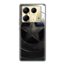 Чехол с Щитом Капитана Америки на Infinix Note 40 – Ретро Щит Капитана