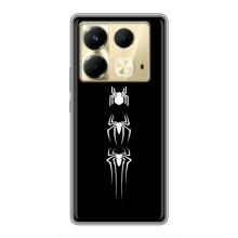 Чехол Супергерой Человека Паука на Infinix Note 40 – Лого паука