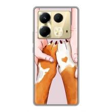 Чехол (ТПУ) Милые собачки для Infinix Note 40 – Любовь к собакам