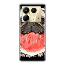 Чехол (ТПУ) Милые собачки для Infinix Note 40 – Смешной Мопс