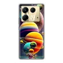 Чехол (ТПУ) с планетами на Infinix Note 40 – Солнечна система