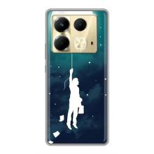 Чехол (ТПУ) с планетами на Infinix Note 40 – To The moon