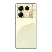 Чехол цветочный дизайн для Infinix Note 40 – Зелёный фон