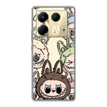 Чехол с Лабубу на Infinix Note 40 (Коллаж Лабубу)