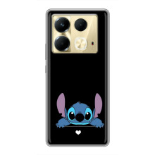 Чехол с принтом Стич на Infinix Note 40 (Стич на черном)