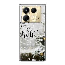 Новогодние, Праздничные Чехлы для Infinix Note 40 - 2024 год (Let it snow)