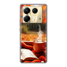 Чохол з унікальним дизайном 'Осінь з кавою' для Infinix Note 40 – Кава і дощ