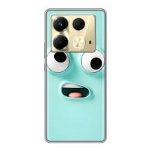 Силиконовые Чехлы (смешные стикеры) для Infinix Note 40 – мордочка