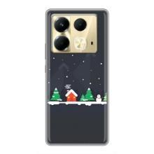 Силиконовый бампер на рождество для Infinix Note 40 – Город зимний