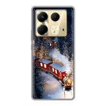 Силиконовый бампер на рождество для Infinix Note 40 – Поезд