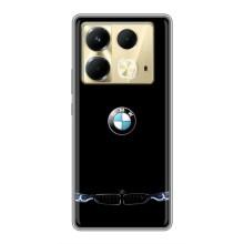 Силиконовый бампер с картинкой машины на Infinix Note 40 (Черный BMW)