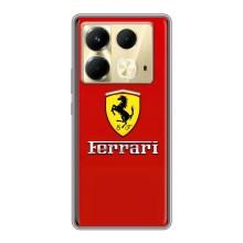 Силиконовый бампер с картинкой машины на Infinix Note 40 (Ferrari Logo)