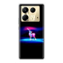 Силіконовий бампер з картинкою звірів для Infinix Note 40 (Яскравий олень)