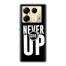 Силиконовый Чехол на Infinix Note 40 с картинкой Nike (Never Give UP)