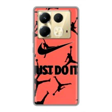 Силиконовый Чехол Nike Air Jordan на Инфиникс Нот 40 – Just Do It