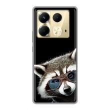 Силиконовый Чехол с Енотами на Infinix Note 40 – Стильный Енот