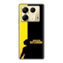 Чохол (TPU) з картинкою "Лого Пабг" на Інфінікс Нот 40 – Battlegrounds