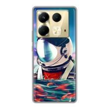 Силиконовый Чехол с принтом "Космонавты" на Infinix Note 40 – Космонавт в воде