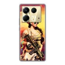 ЗСУ Чохли (TPU) для Infinix Note 40 (Жінка солдат)