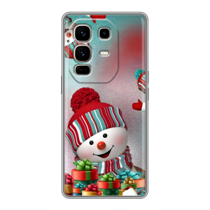 Чехлы на Новый Год Infinix Note 50 Pro Plus – Снеговик в шапке