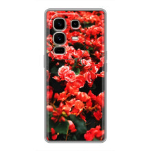 Чохли з квітами для Infinix Note 50 Pro Plus (VPrint) (Квіти червоні)