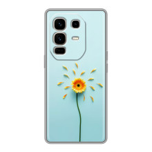 Чохли з квітами для Infinix Note 50 Pro Plus (VPrint) (Жовта квітка)