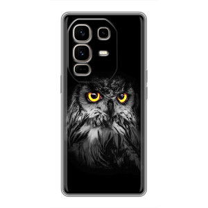 Чохли з принтом СОВИ для Infinix Note 50 Pro Plus – Сова на чорному
