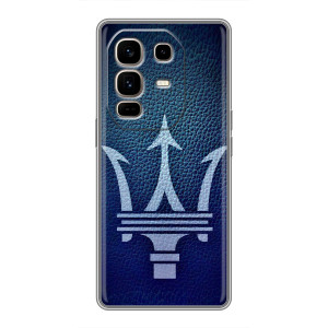 Чехлы с тематикой "Крутые машины" на Infinix Note 50 Pro Plus – Лого Maserati
