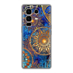 Чохли з сенсом на Infinix Note 50 Pro Plus – Золоті узори