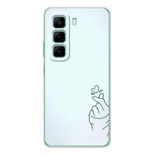 Чехлы (Знак сердечка) на Infinix Note 50 Pro Plus (Сердце на голубом)
