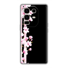 Чохол для Ноте 50 Про Плюс - з принтом (Дизайнерські) (AlphaPrint) (Квіточки)