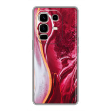 Чохол для Ноте 50 Про Плюс - з принтом (Дизайнерські) (AlphaPrint) (Мрамор червоний)