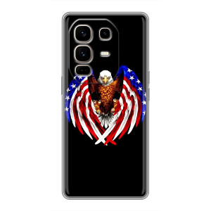 Чехол Флаг USA для Infinix Note 50 Pro Plus – Крылья США