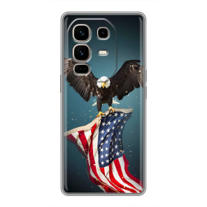 Чехол Флаг USA для Infinix Note 50 Pro Plus – Орел и флаг