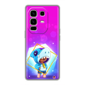 Чохол Бравл Старс для Infinix Note 50 Pro Plus – Леон у костюмі Акули