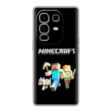 Чохол Майнкрафт на Infinix Note 50 Pro Plus (AlphaPrint) Minecraft (герої Minecraft)