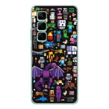 Чехол майнкрафт для Infinix Note 50 Pro Plus – Все персонажи