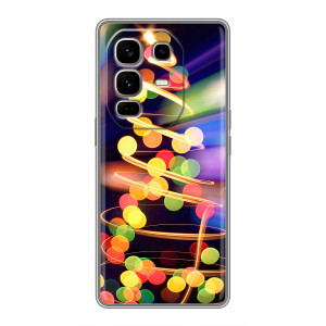 Чехол Новогодняя Елка на Infinix Note 50 Pro Plus – Гирлянды