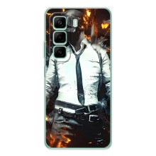 Силиконовый чехол с картинкой "Герой Pubg" на Infinix Note 50 Pro Plus (Man Пубг)