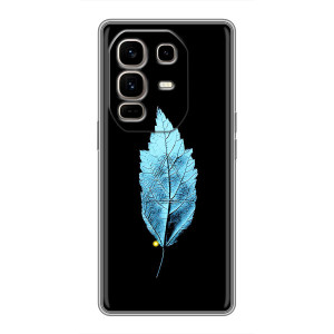 Чохол з картинками на чорному фоні для Infinix Note 50 Pro Plus – Листя