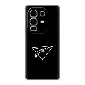 Чохол з картинками на чорному фоні для Infinix Note 50 Pro Plus – Літак