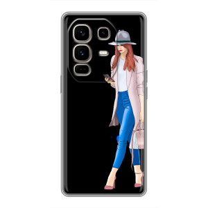 Чохол з картинкою Модні Дівчата Infinix Note 50 Pro Plus – Дівчина з телефоном